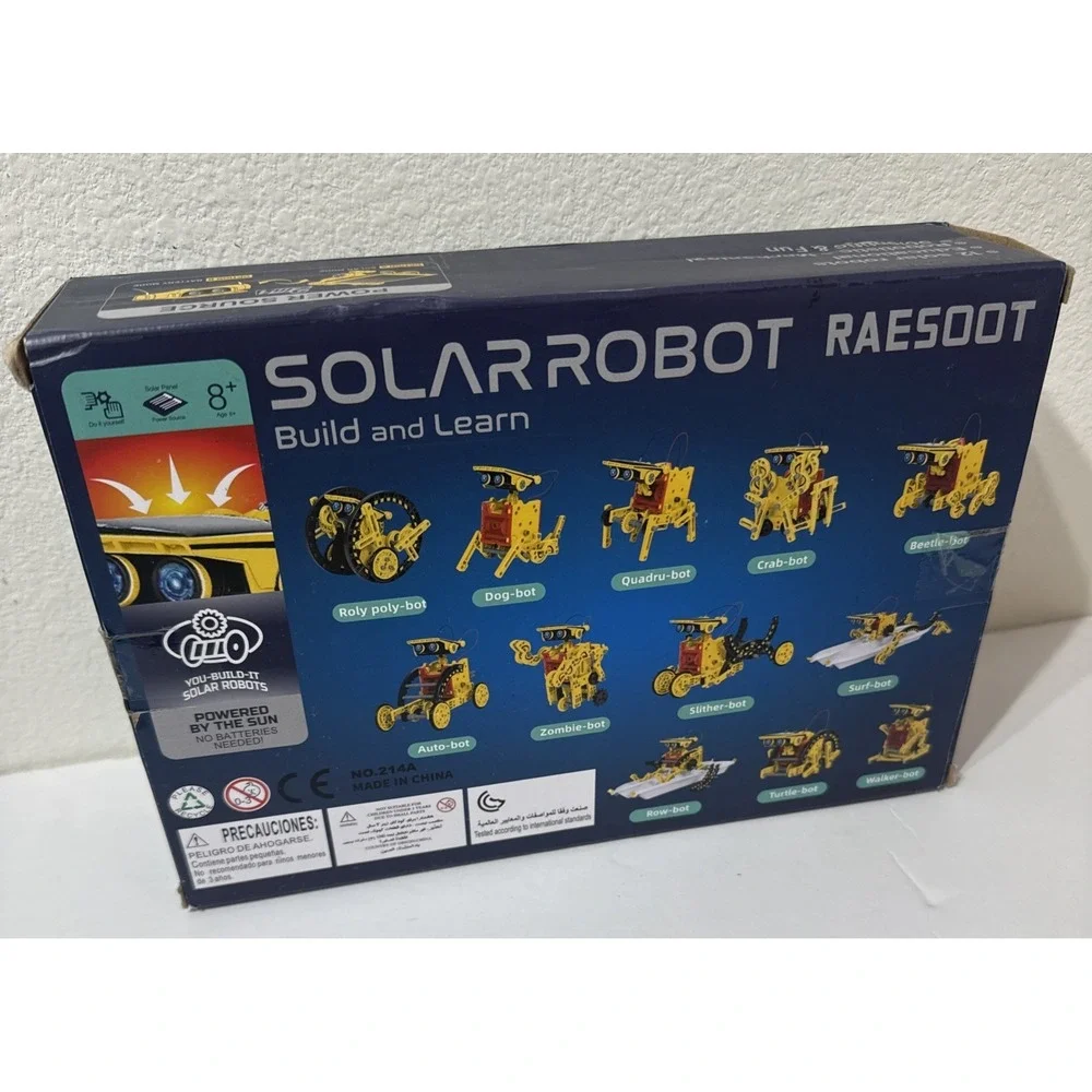 Solar Robot 12-in-1 STEM Educational Toy Kit Solar Powered Build and Learn *FLAW